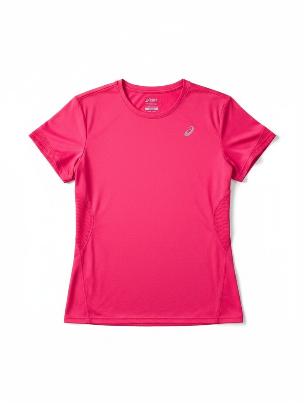 Asics Breathable Mesh Panel Performance Running Tee - Pink Xl